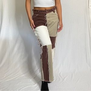 Jaded London Patchwork Boyfriend Jeans